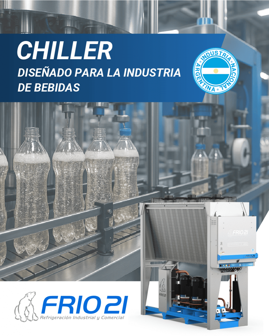 Refrigeración industrial para bebidas: enfriamiento constante en líneas de carbonatación y embotellado