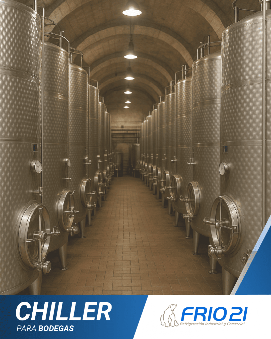 Refrigeración para bodegas: control preciso de temperatura en fermentación y conservación de vinos